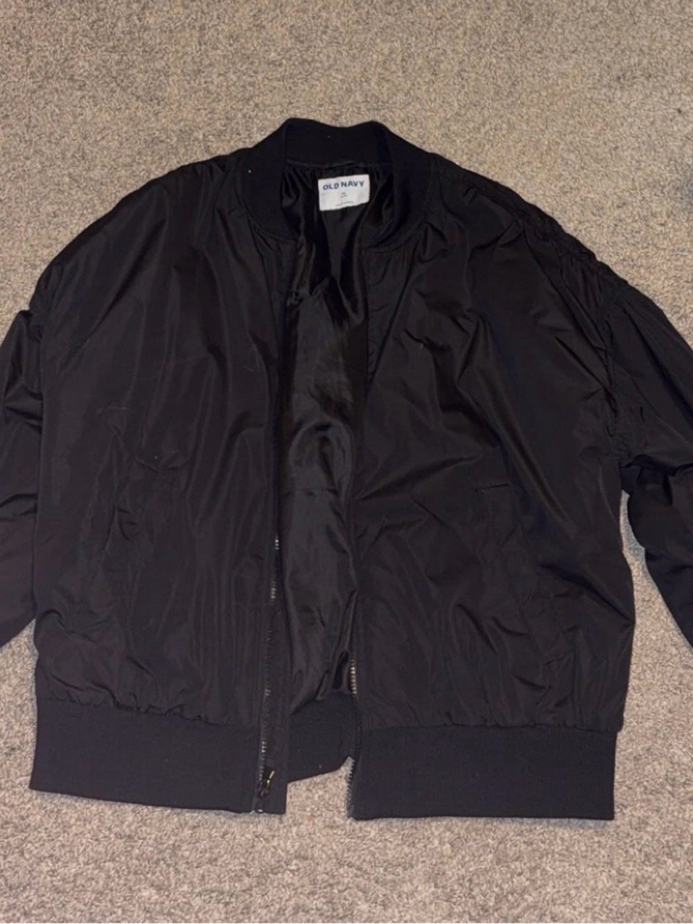 Old Navy Black Bomber Jacket XL